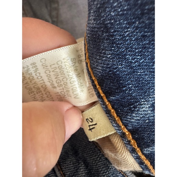 Rag & Bone Women's Capri Jeans Size 24 Distressed Hem Cropped Light‎ Wash Denim - Picture 6 of 8